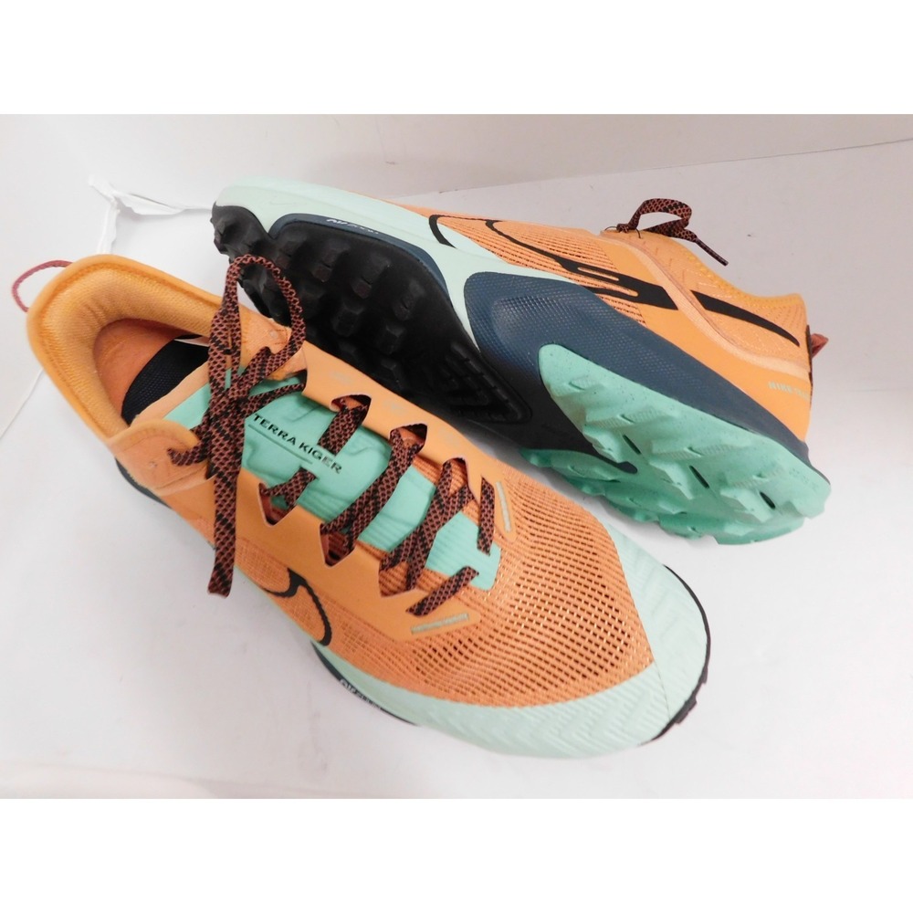 NIKE Air Zoom Terra Kiger 8 Trail Running Shoes Orange Mint Foam Men 13 - Picture 3 of 8